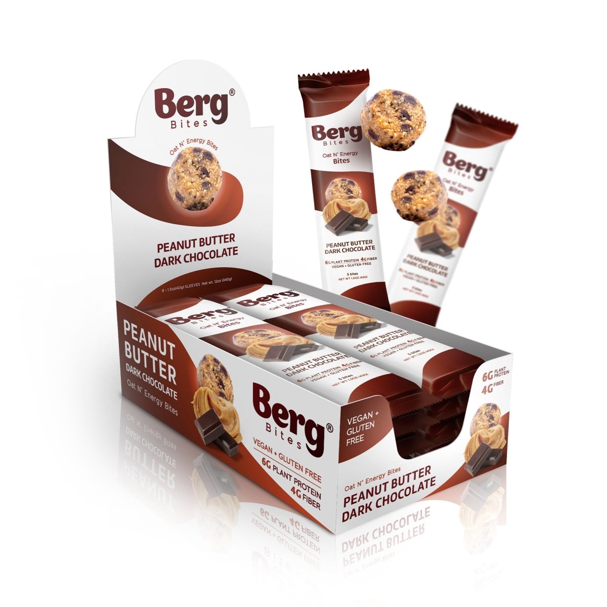 Berg Bites Peanut Butter Dark Chocolate - Box of 8